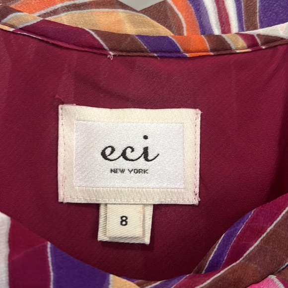 ECI New York Silk Floral Print Top, Size 8 - Picture 9 of 15